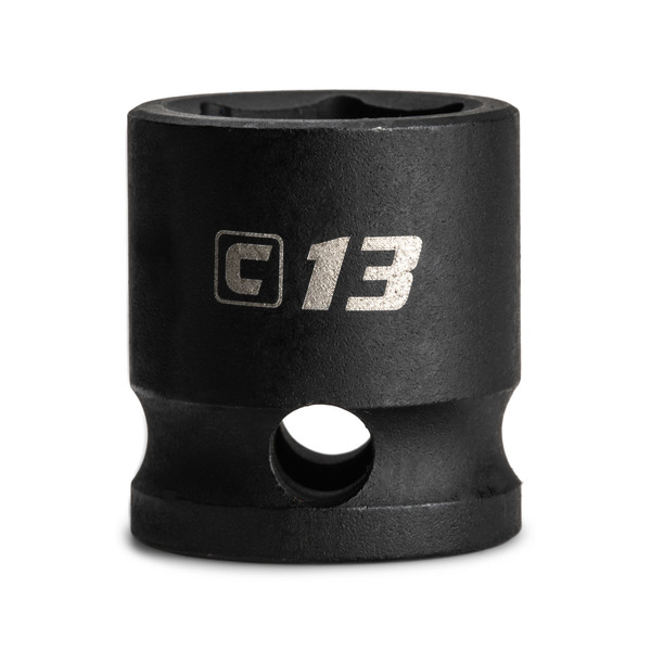 Capri Tools 13 mm Stubby Impact Socket, 3/8 in. Drive, 6 Point, Metric CP53433